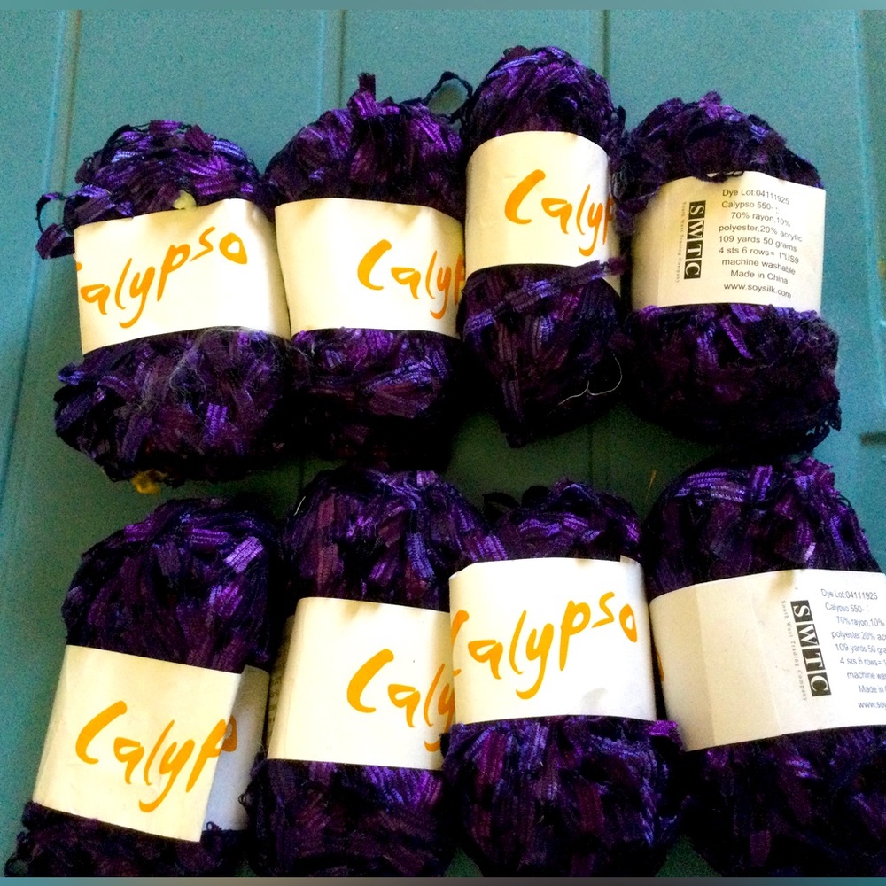 Ribbon yarn 8 skeins.